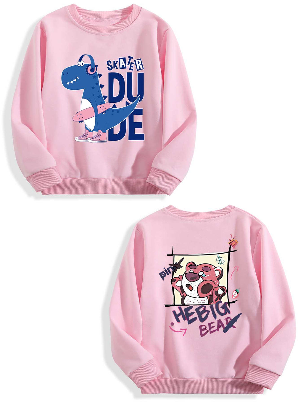 Double Sided Print Kids Hoodie Tbb