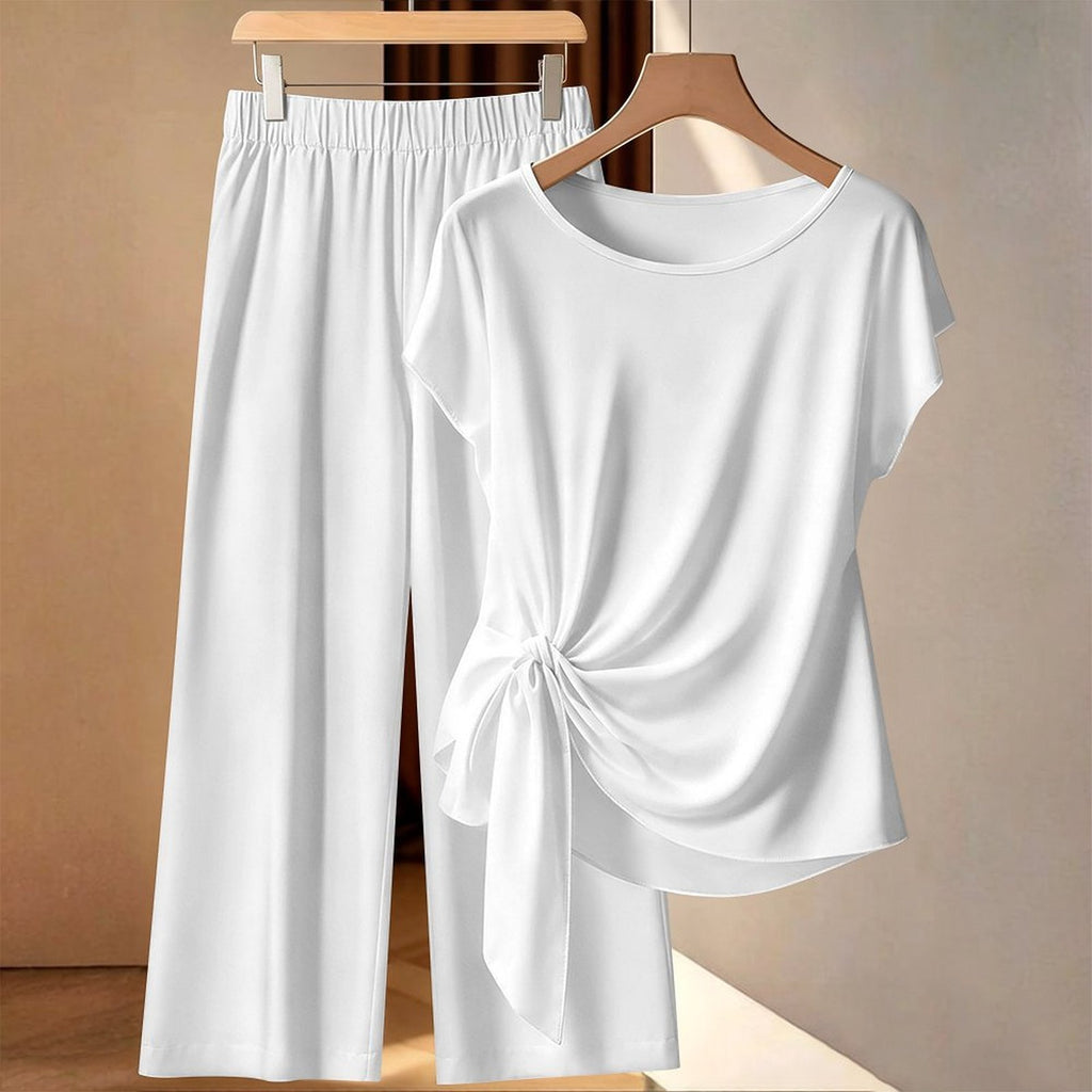 Strap top wide leg pants set