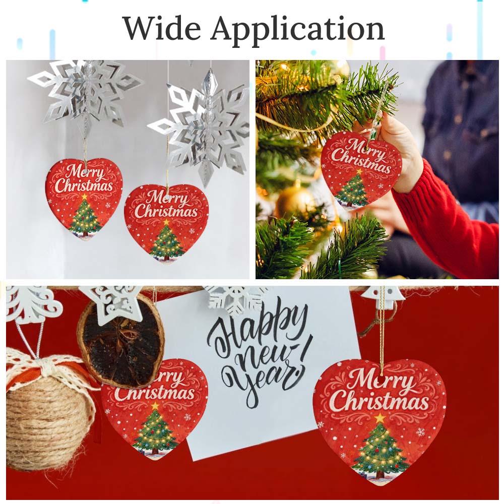 Heart Shaped Ceramic Ornament Double Sided Print
