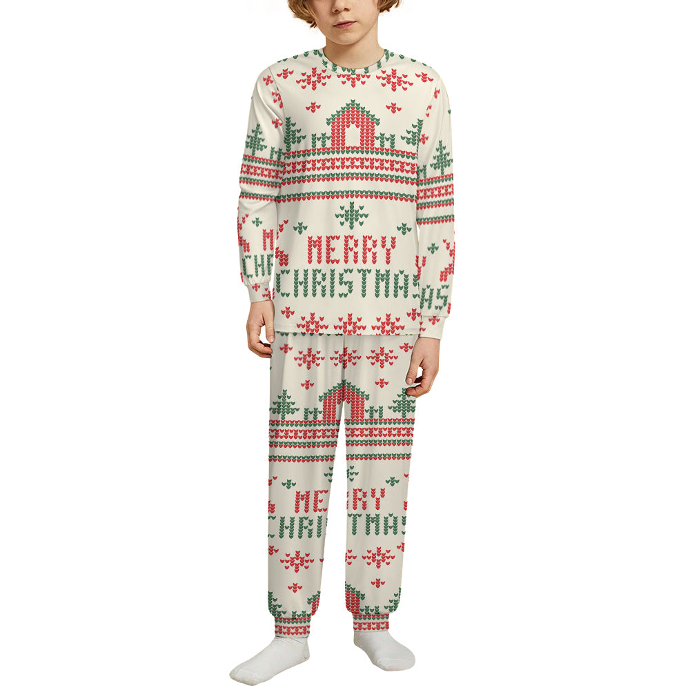 Kids Crew Neck Pajama Set Lm126