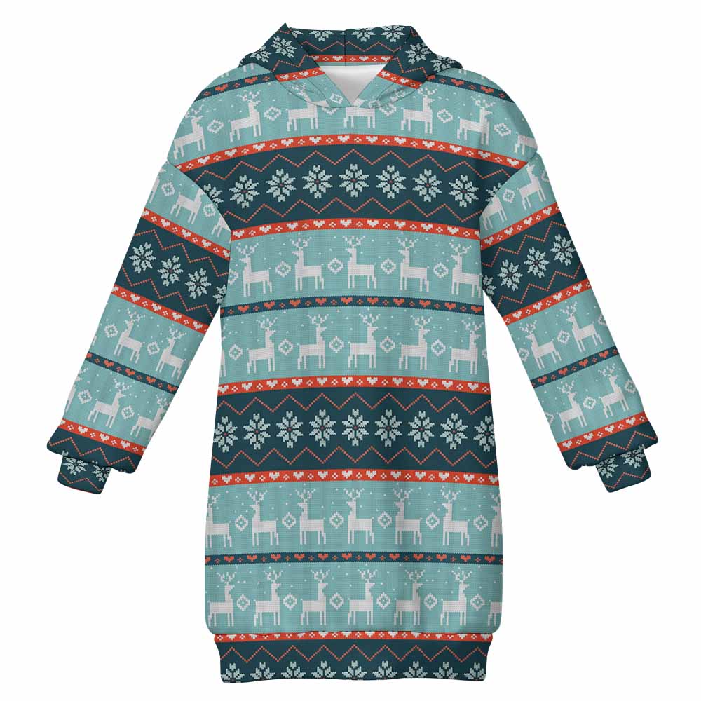 Kids Long Hooded Sweatshirt No Drawstring Mxu040