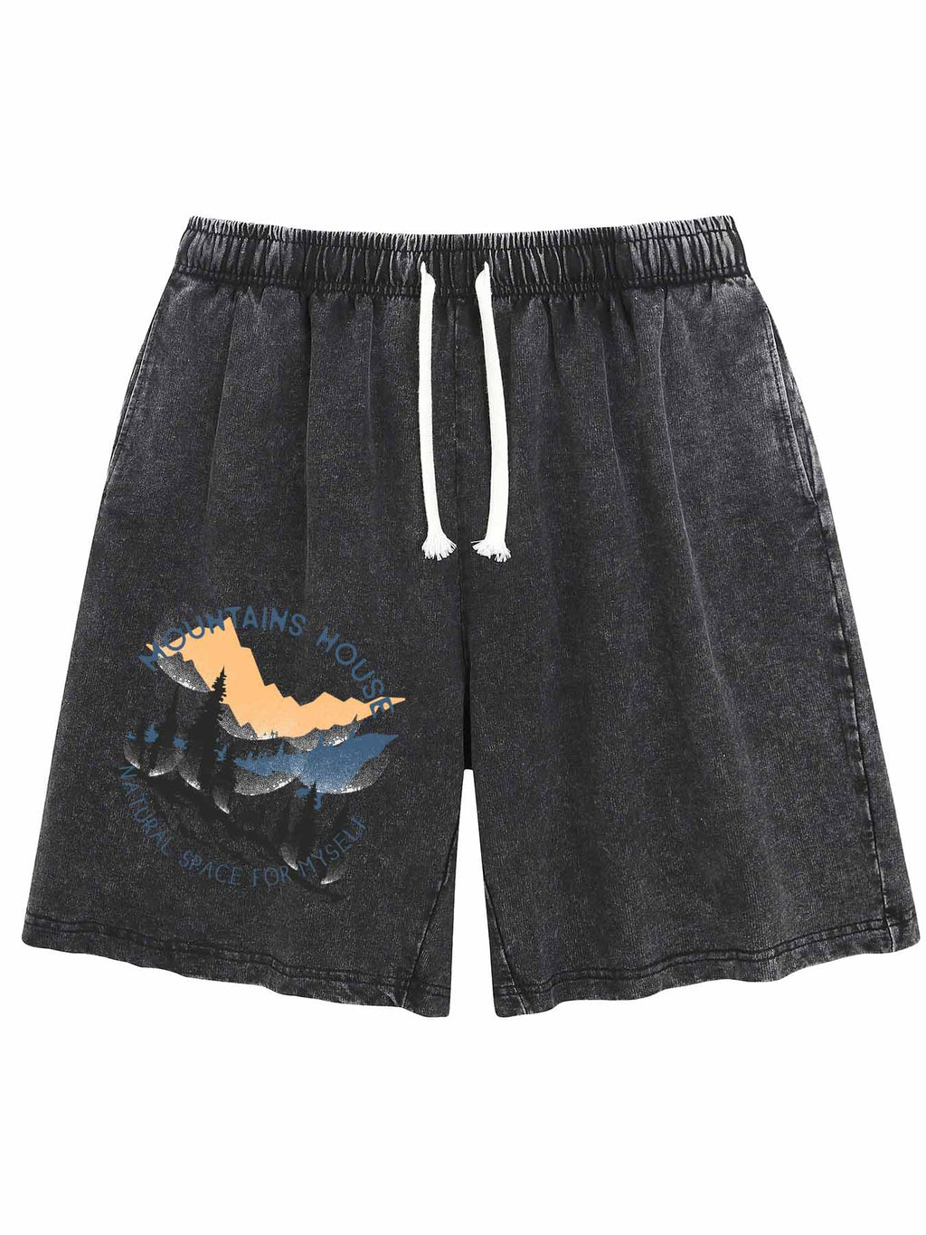 Water Wash Shorts Single Sided Print Tbb001