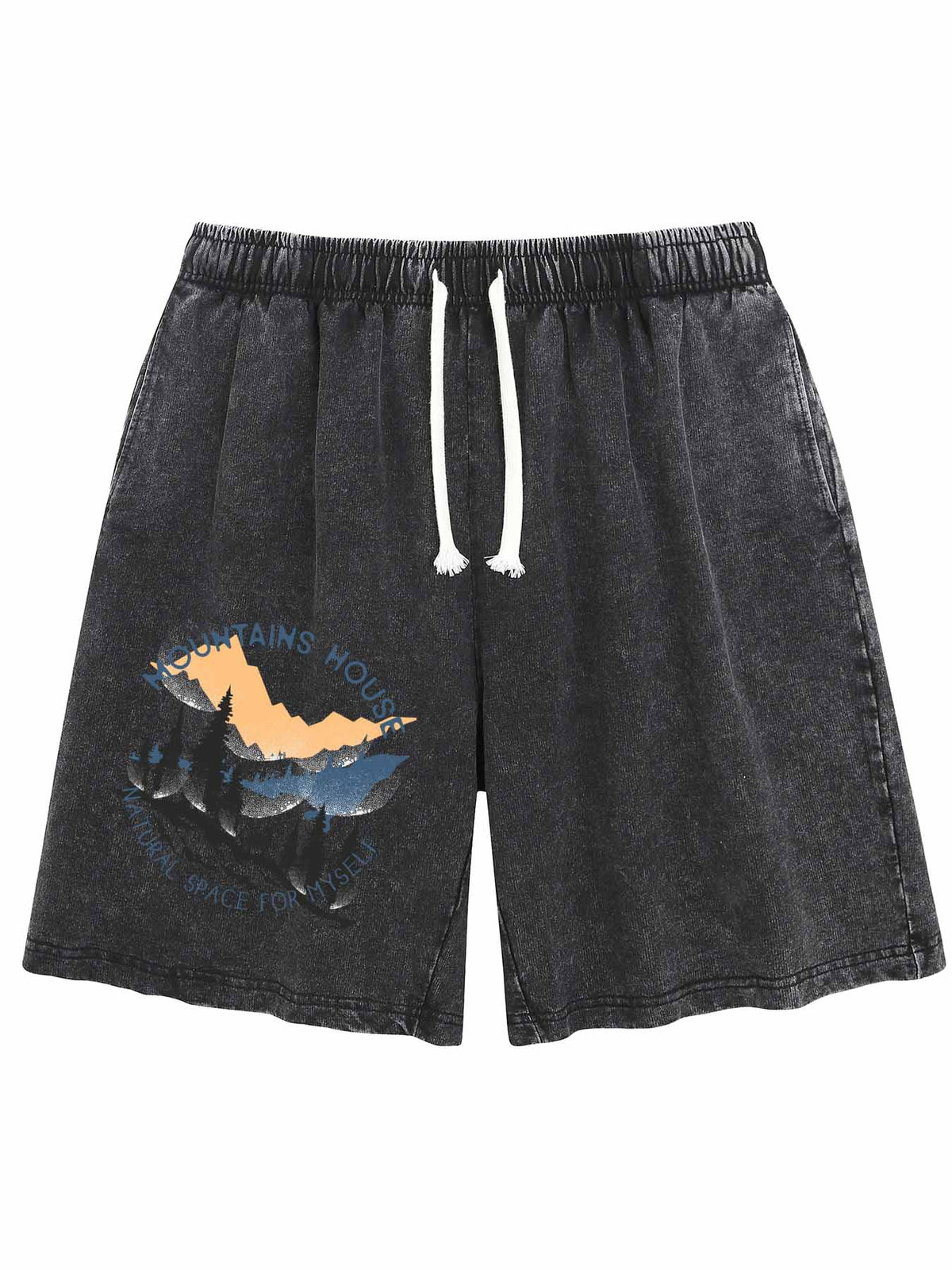 Water Wash Shorts Single Sided Print Tbb001