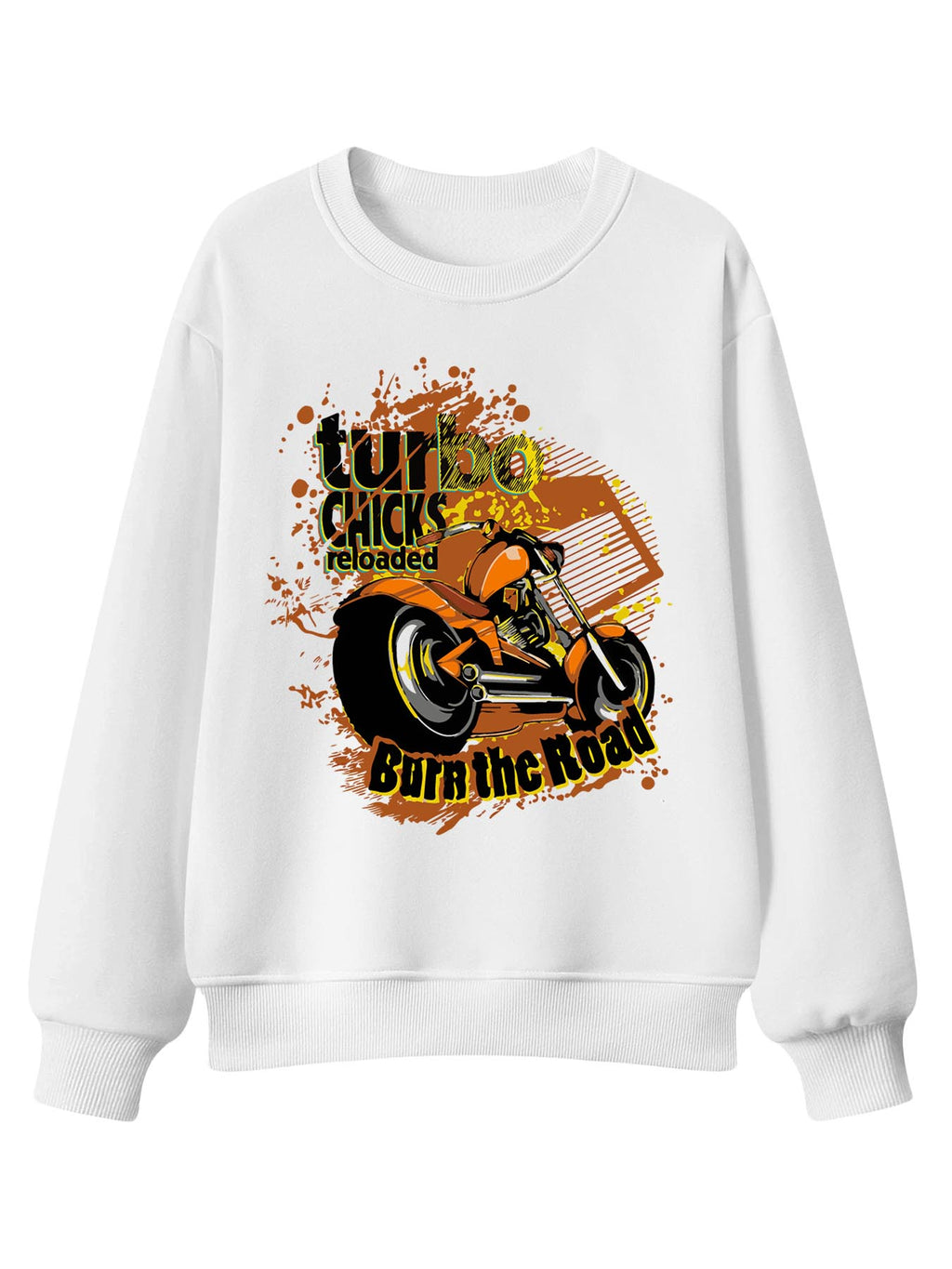 Round Neck Sweatshirt Single Sided Print Tbb001