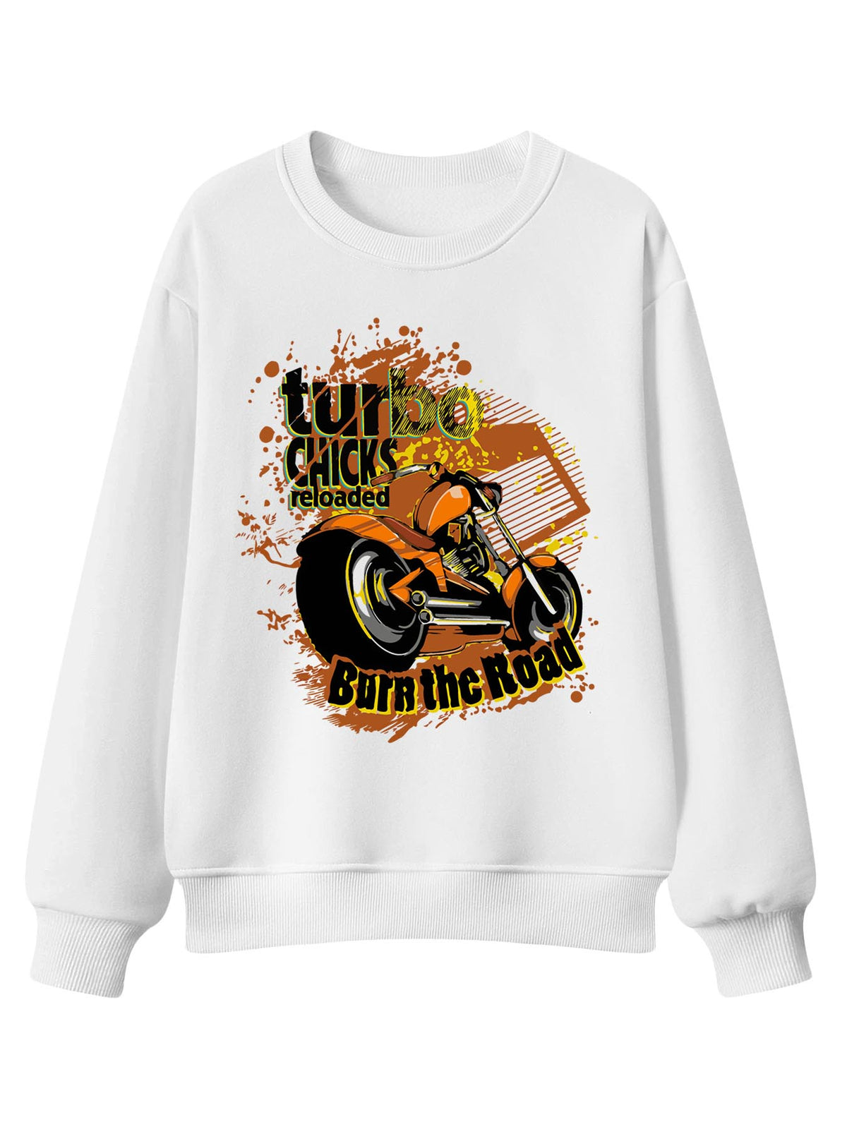 Round Neck Sweatshirt Single Sided Print Tbb001