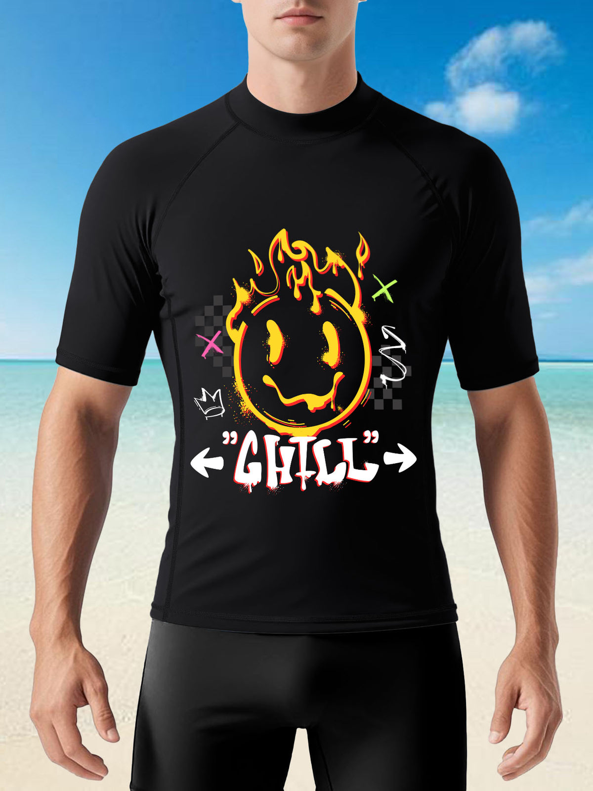 Mens Short Sleeve Surf Shirt Tbb001