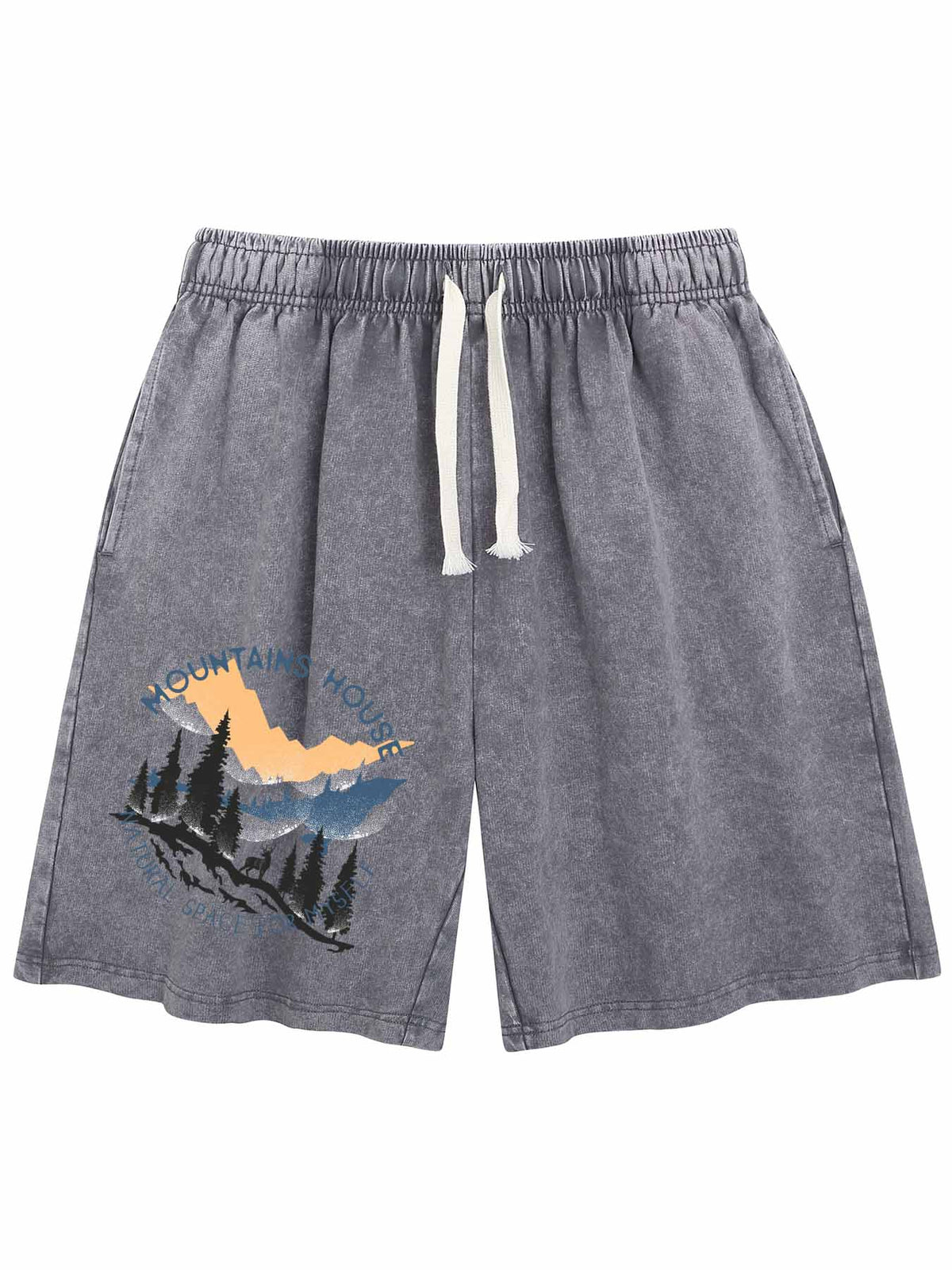 Water Wash Shorts Single Sided Print Tbb001