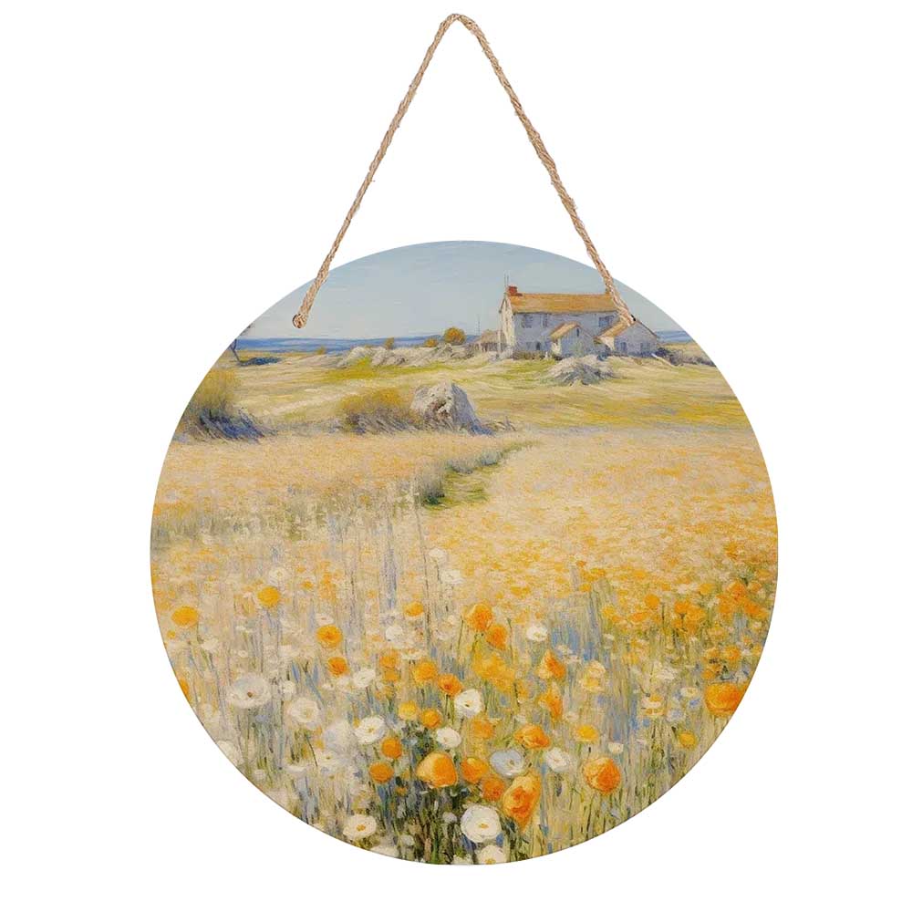 Round Decorative Wooden Board Painting Free Shipping Usa