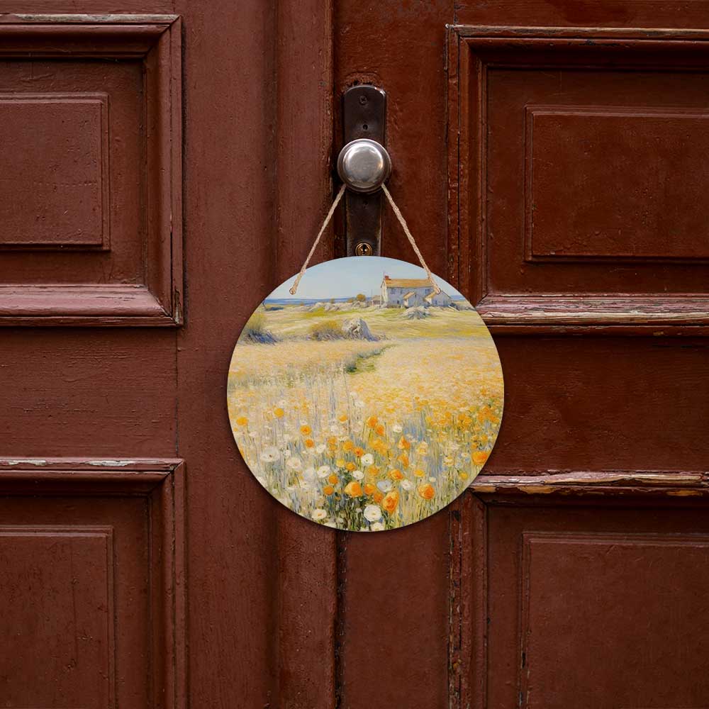 Round Decorative Wooden Board Painting Free Shipping Usa