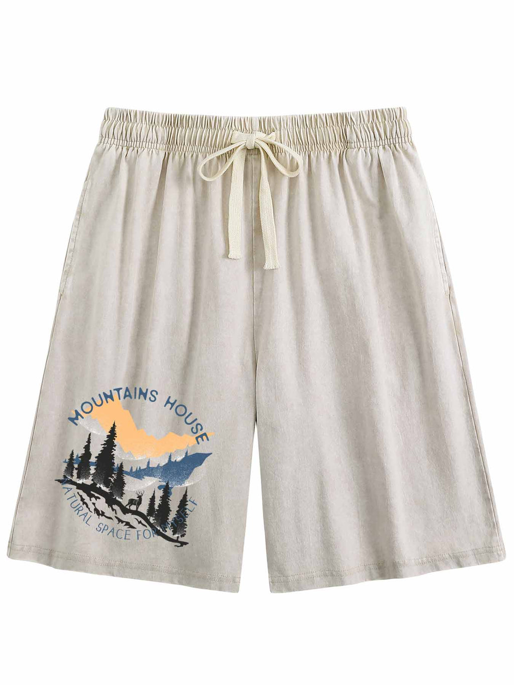Water Wash Shorts Single Sided Print Tbb001