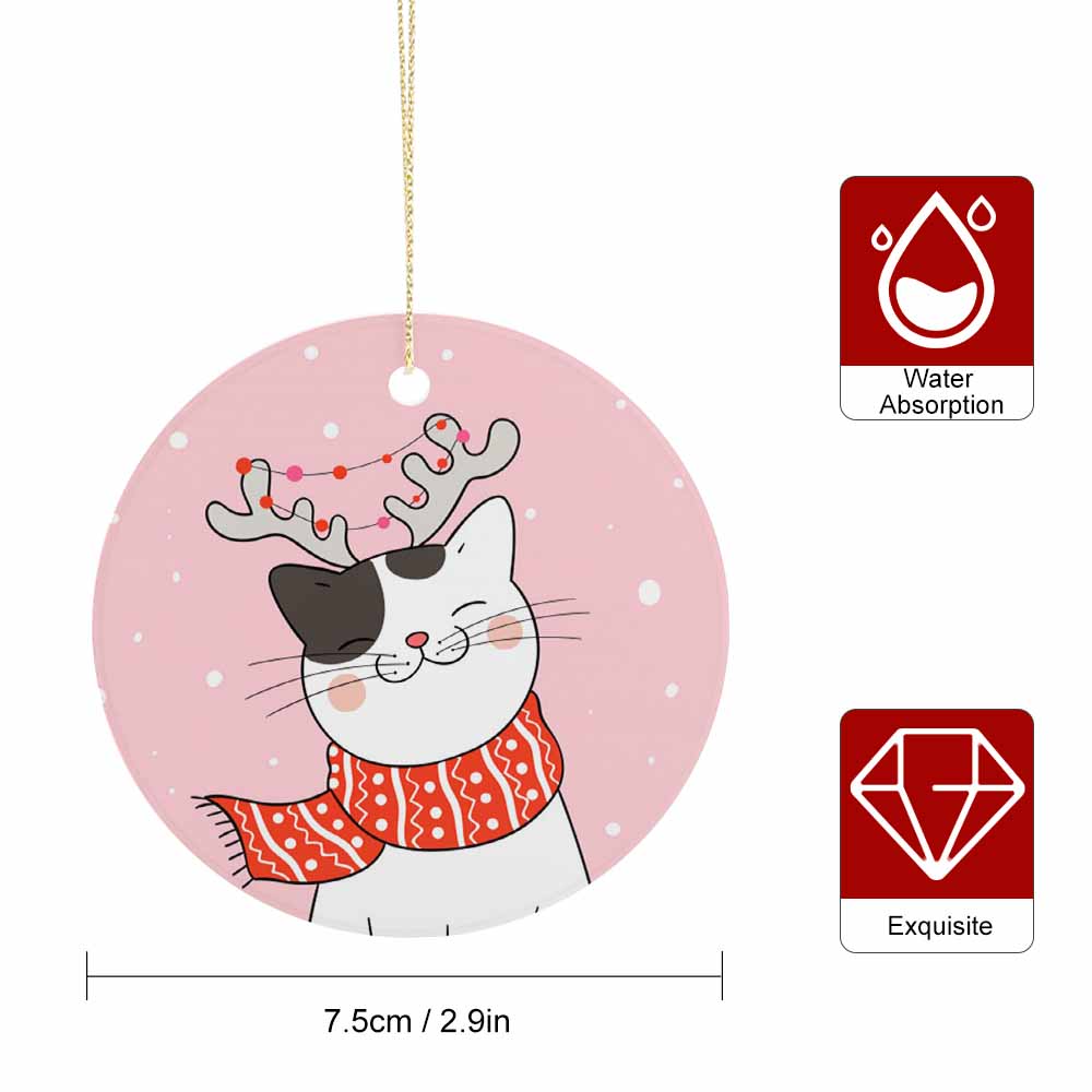 Ceramic Round Ornament Single Sided