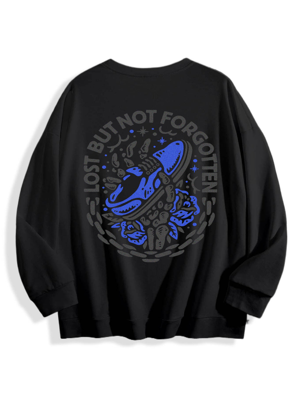 Round Neck Sweatshirt Back Print