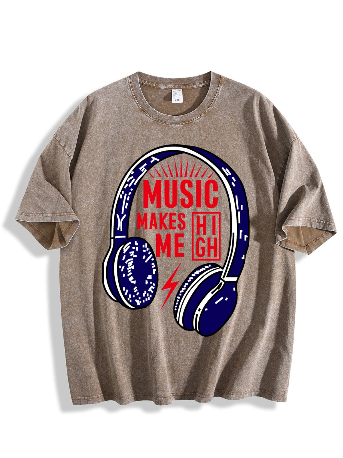 Washed T-Shirt with Single-Sided Print