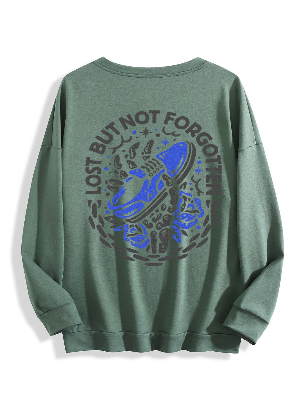 Round Neck Sweatshirt Back Print