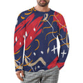 Loose Full Print Long Sleeve T-shirt A12l