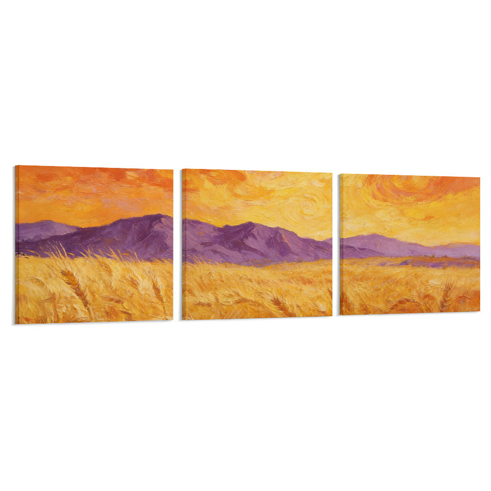Decorative Frame Painting Triple Panel Design