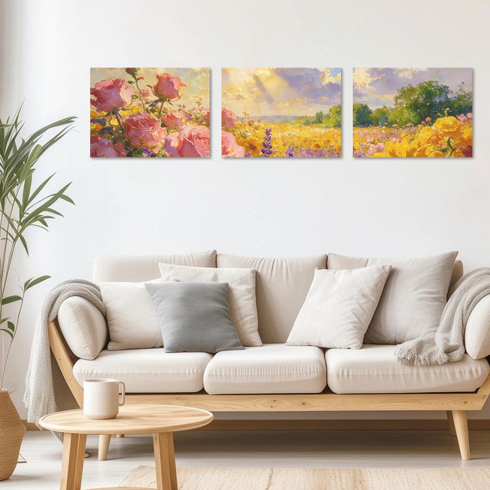 Decorative Frame Painting Triptych Horizontal 4 3