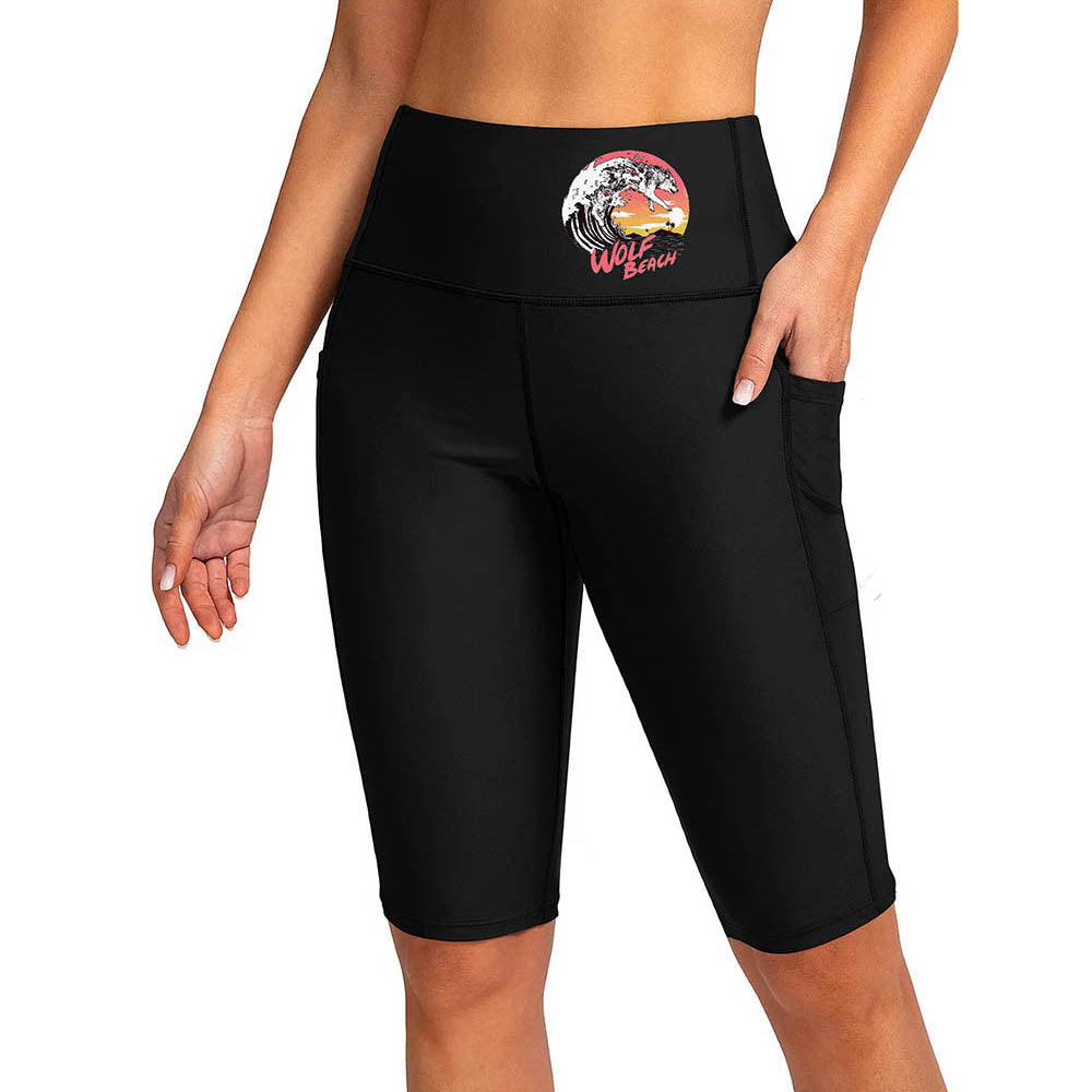 Women Five Quarter Swim Trunks Double Sided Print