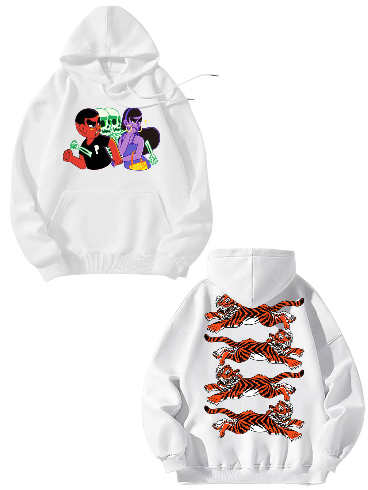 Hooded Sweatshirt Double Sided Print Tbb001
