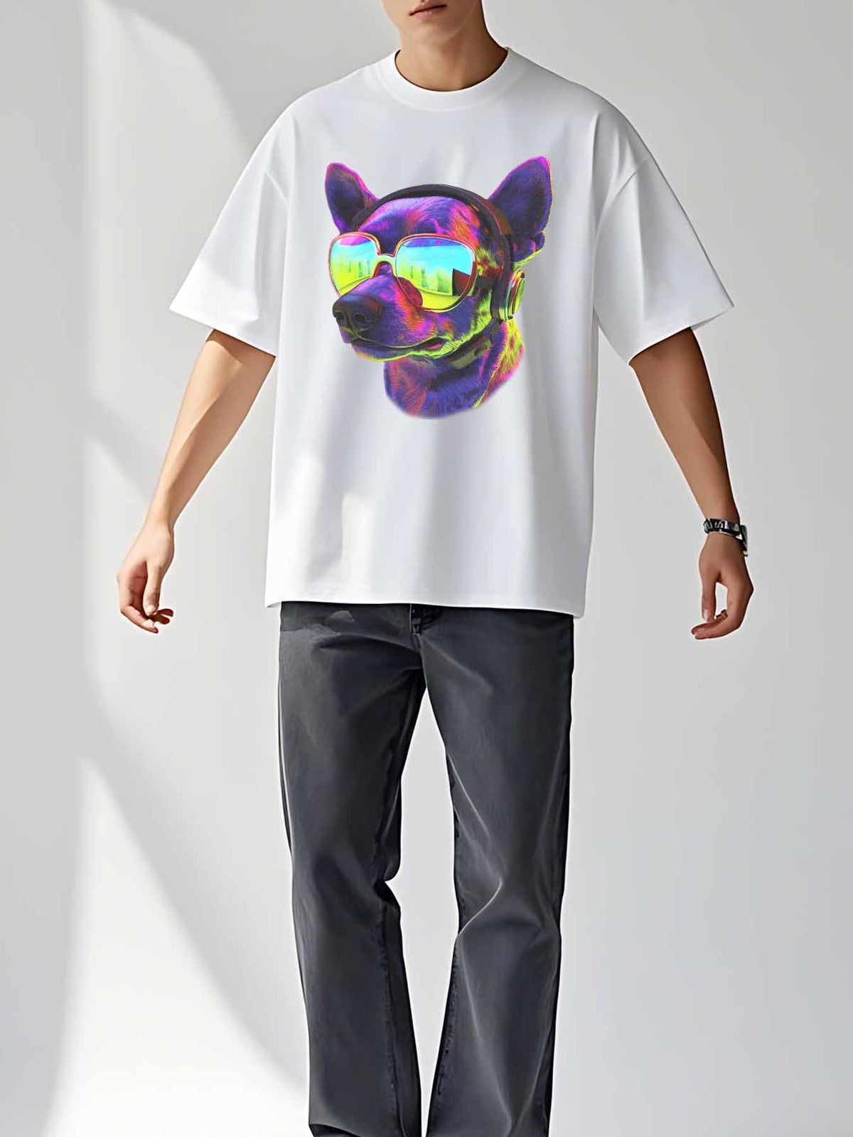 Japanese Direct Cotton Short Sleeve Tee Single Sided Print