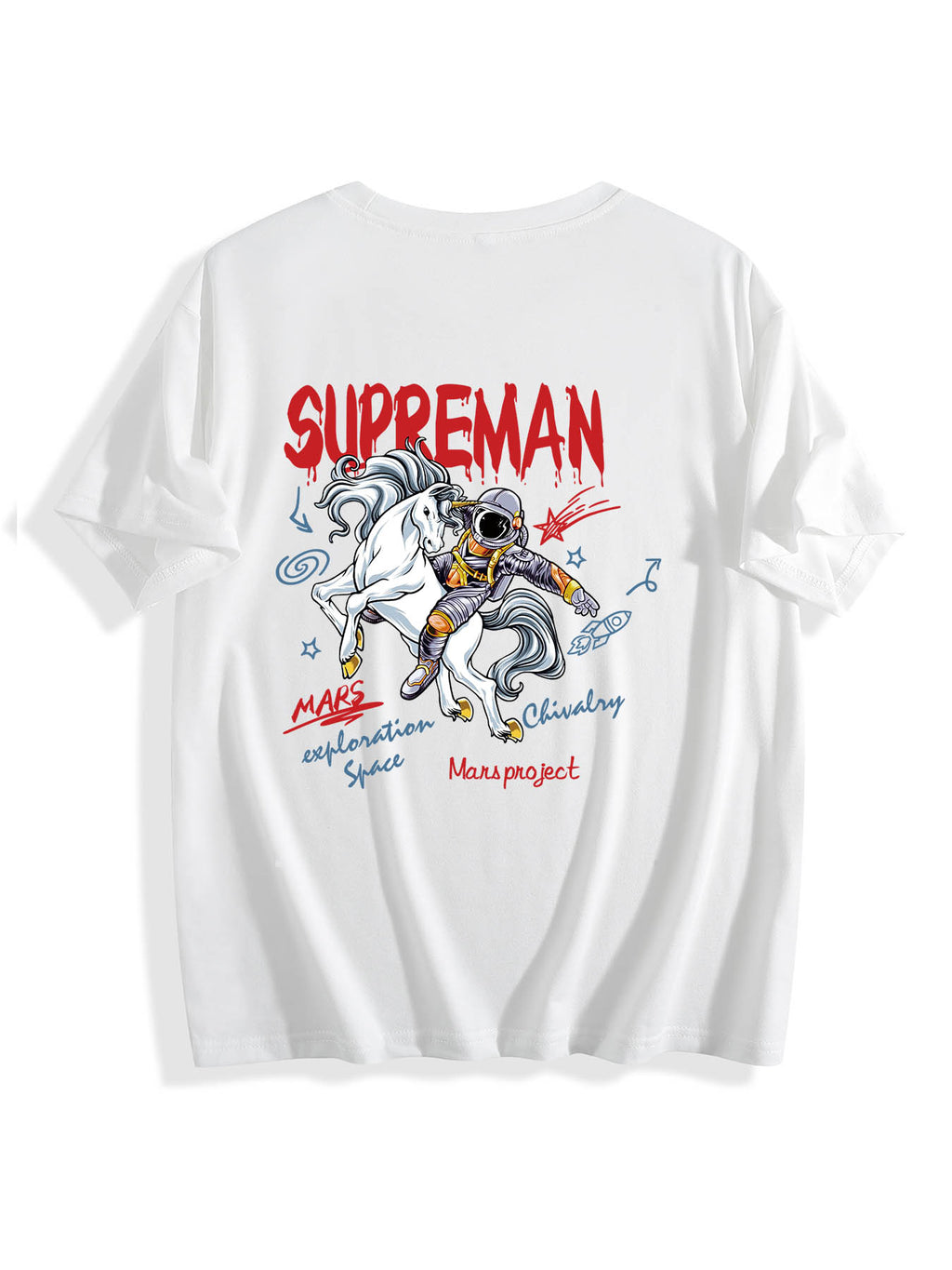 Uk/eu Size 100% Cotton T-shirt (back Heat Transfer Print)