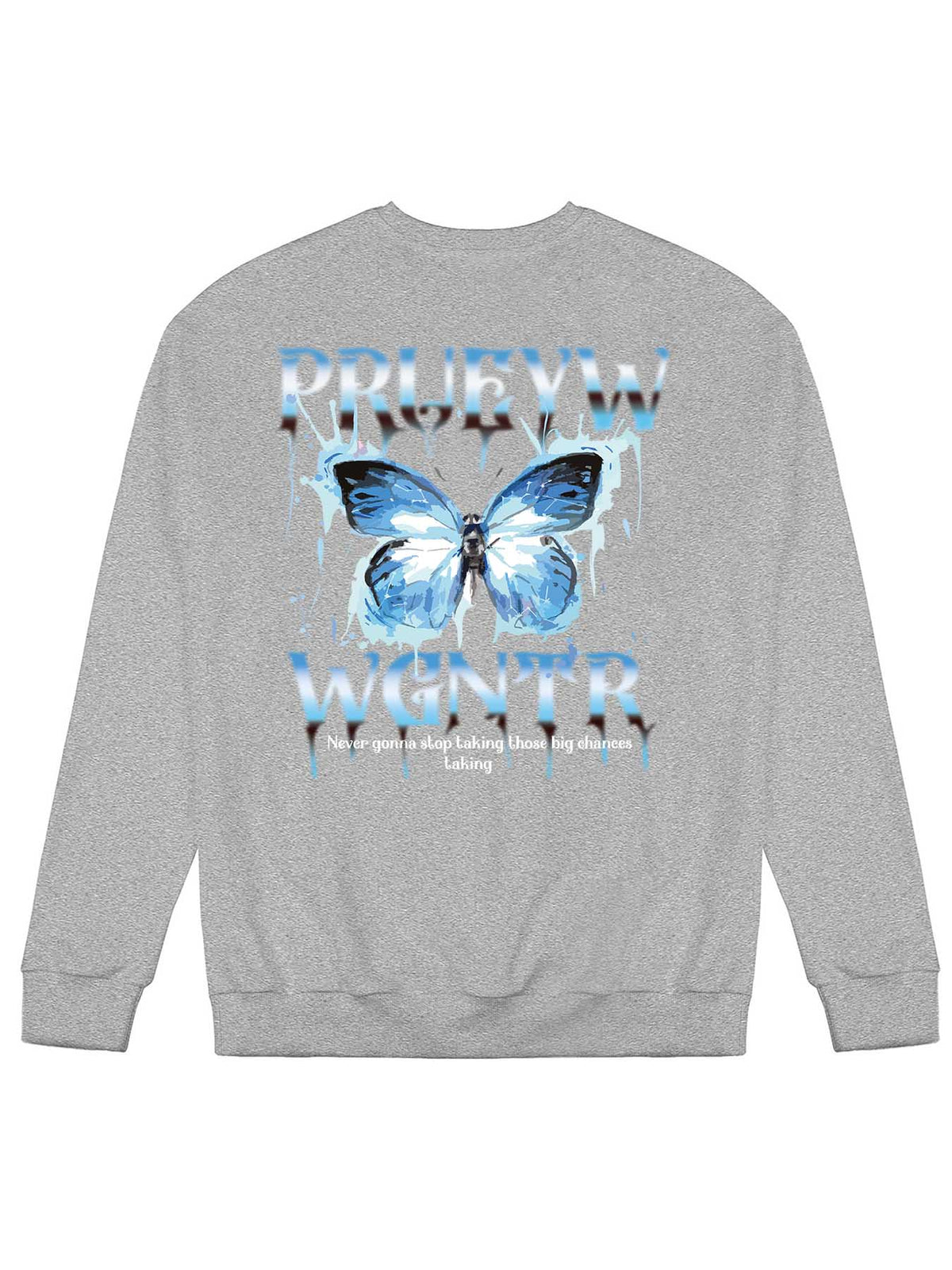 Fleece Crew Neck Pullover Back Print Mexican Tbb001