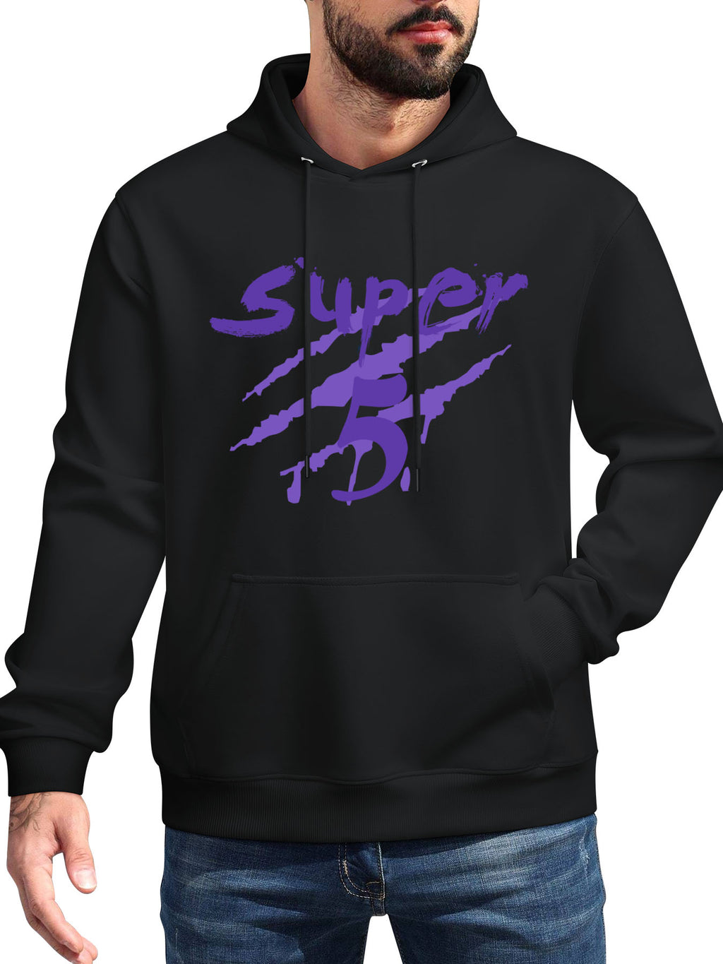 Fleece Lined Hoodie Double Sided Print Tbb001