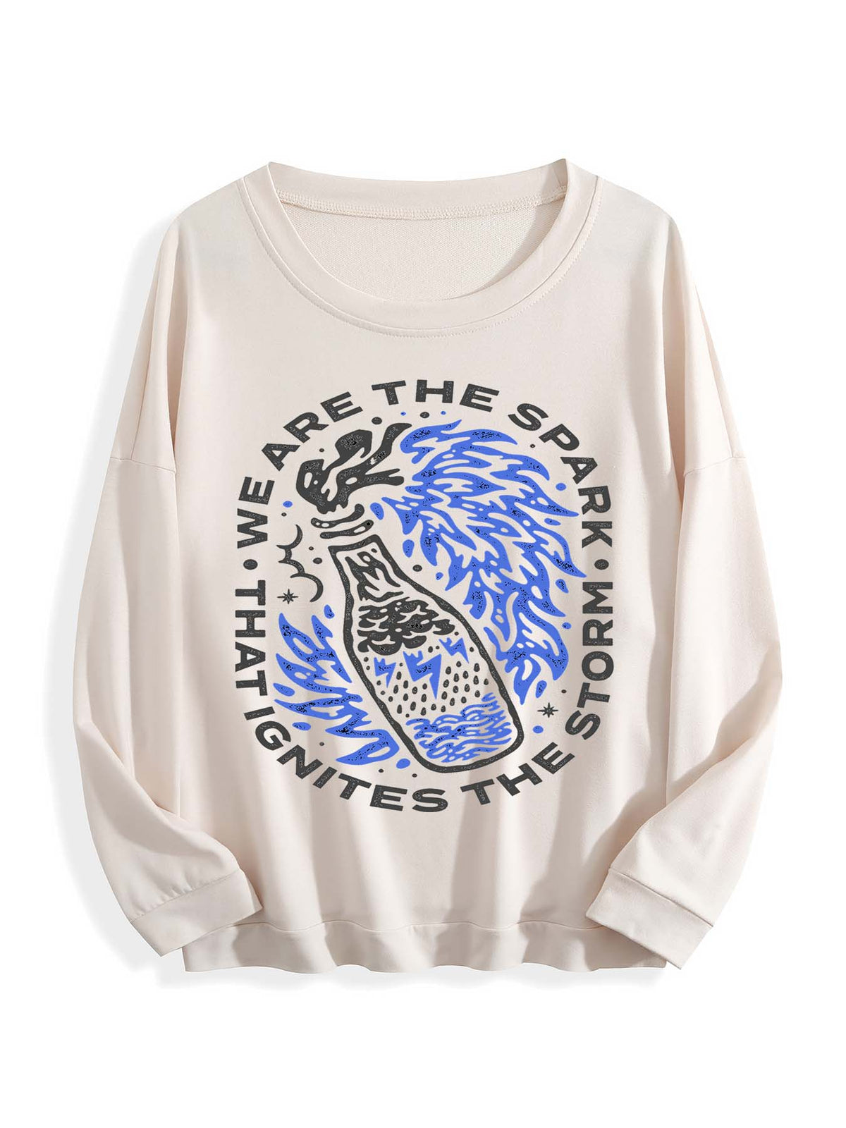 Round Neck Sweatshirt Single Sided Print Tbb001