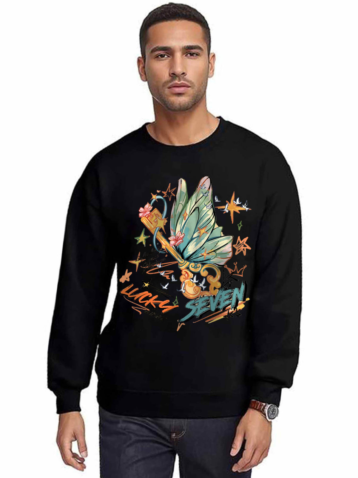 Mexican Crew Neck Sweatshirt Single Sided Print
