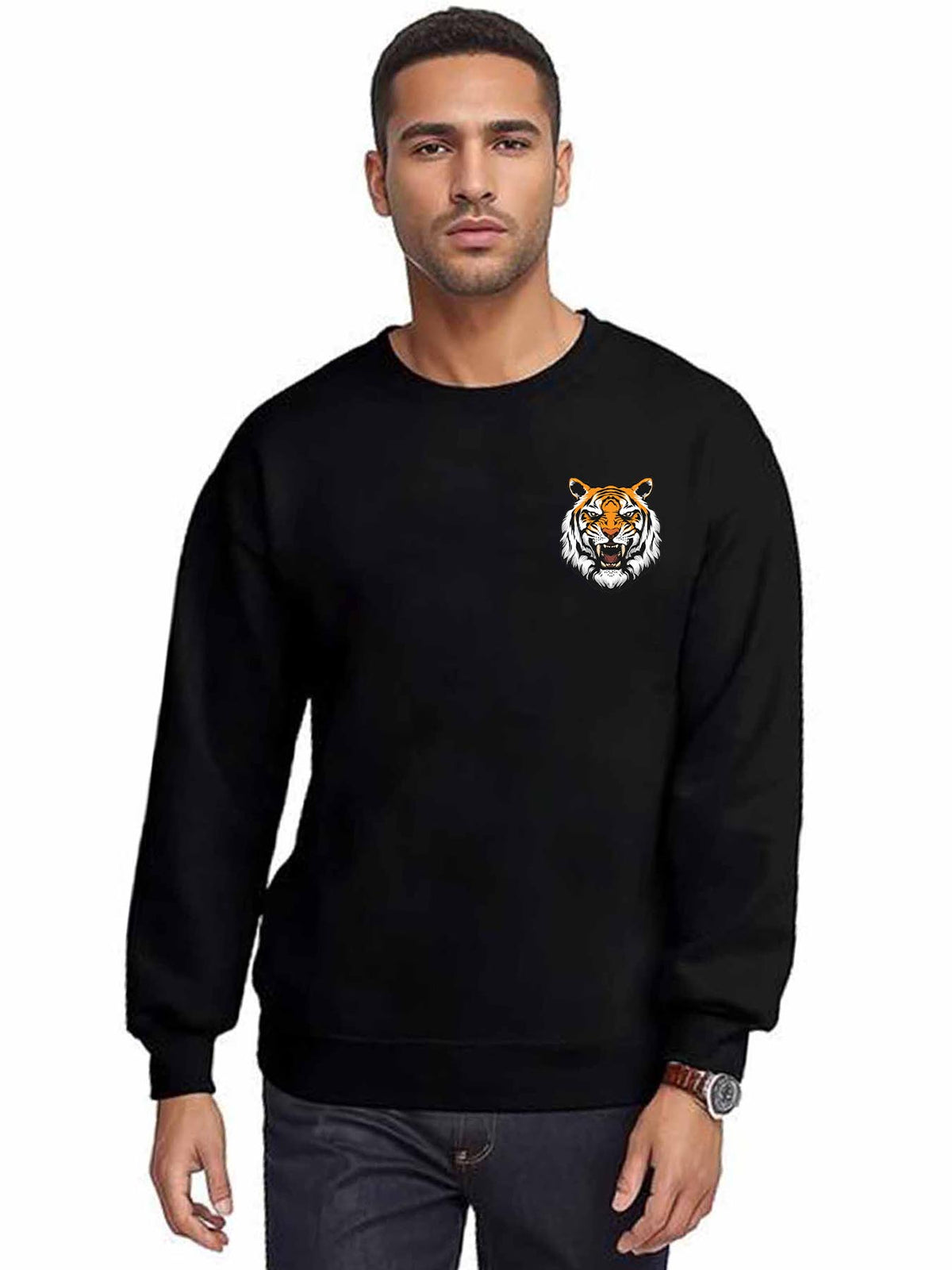 Japanese Round Neck Sweatshirt Single Sided Print Tbb001