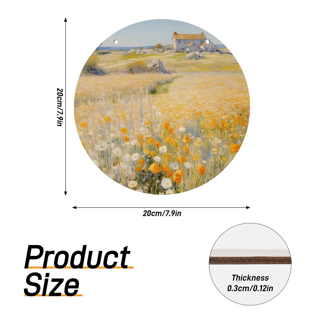 Round Decorative Wooden Board Painting Free Shipping Usa