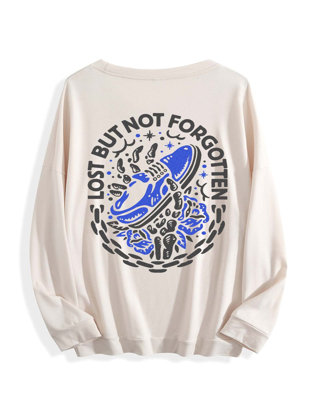 Round Neck Sweatshirt Back Print