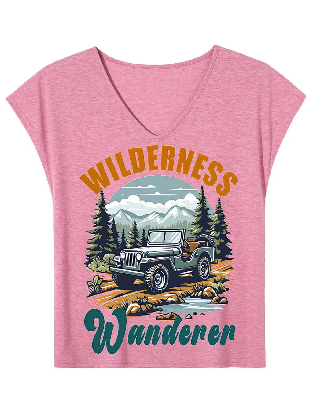 V Neck Sleeveless Womens T Single Sided Print