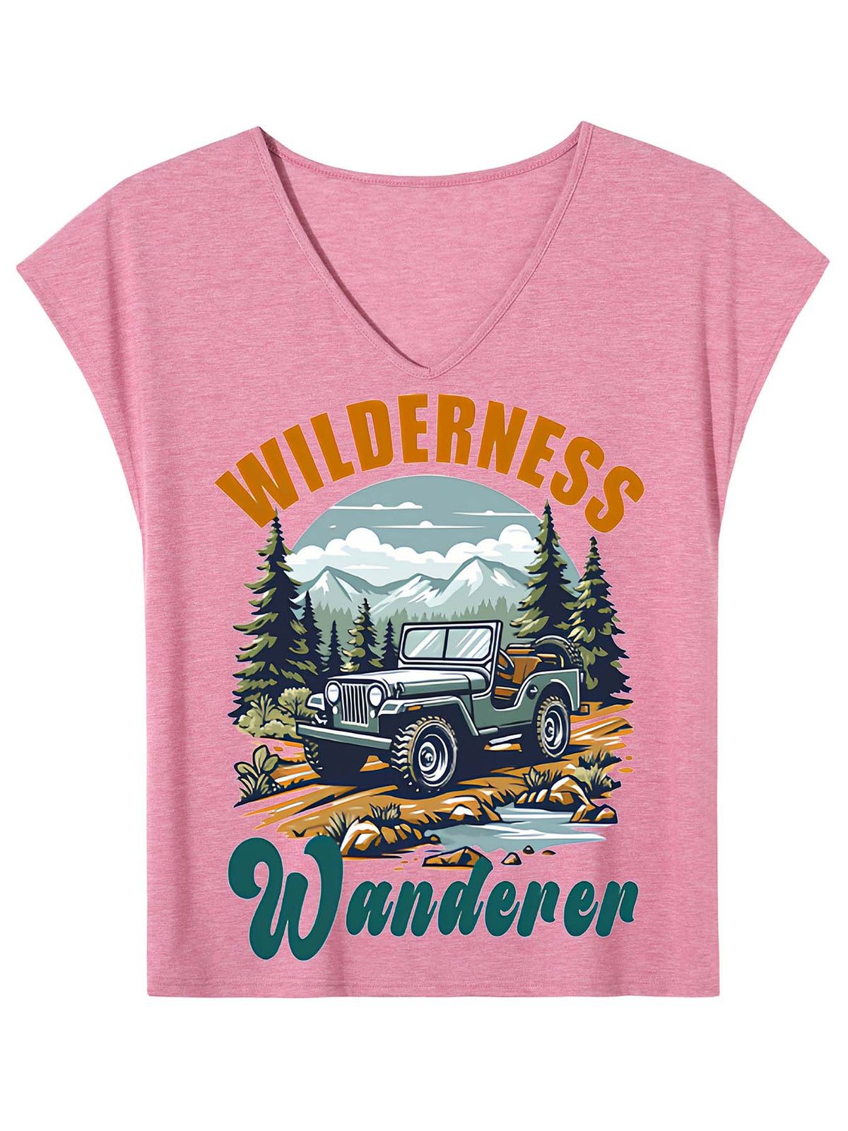 V Neck Sleeveless Womens T Single Sided Print