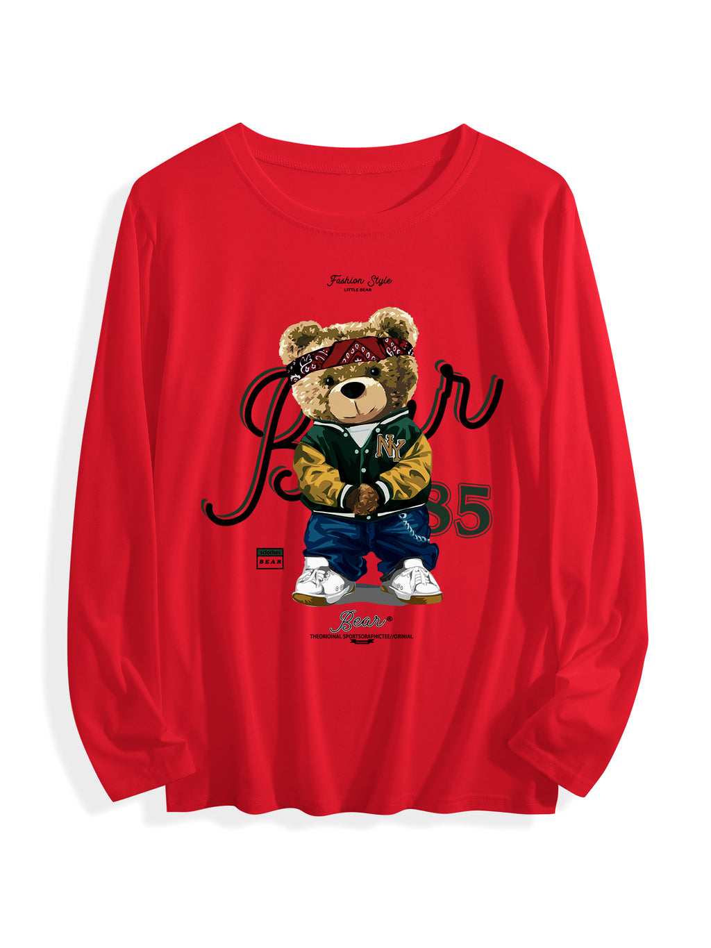 Double Sided Print Cotton Long Sleeve T Shirt Tbb001