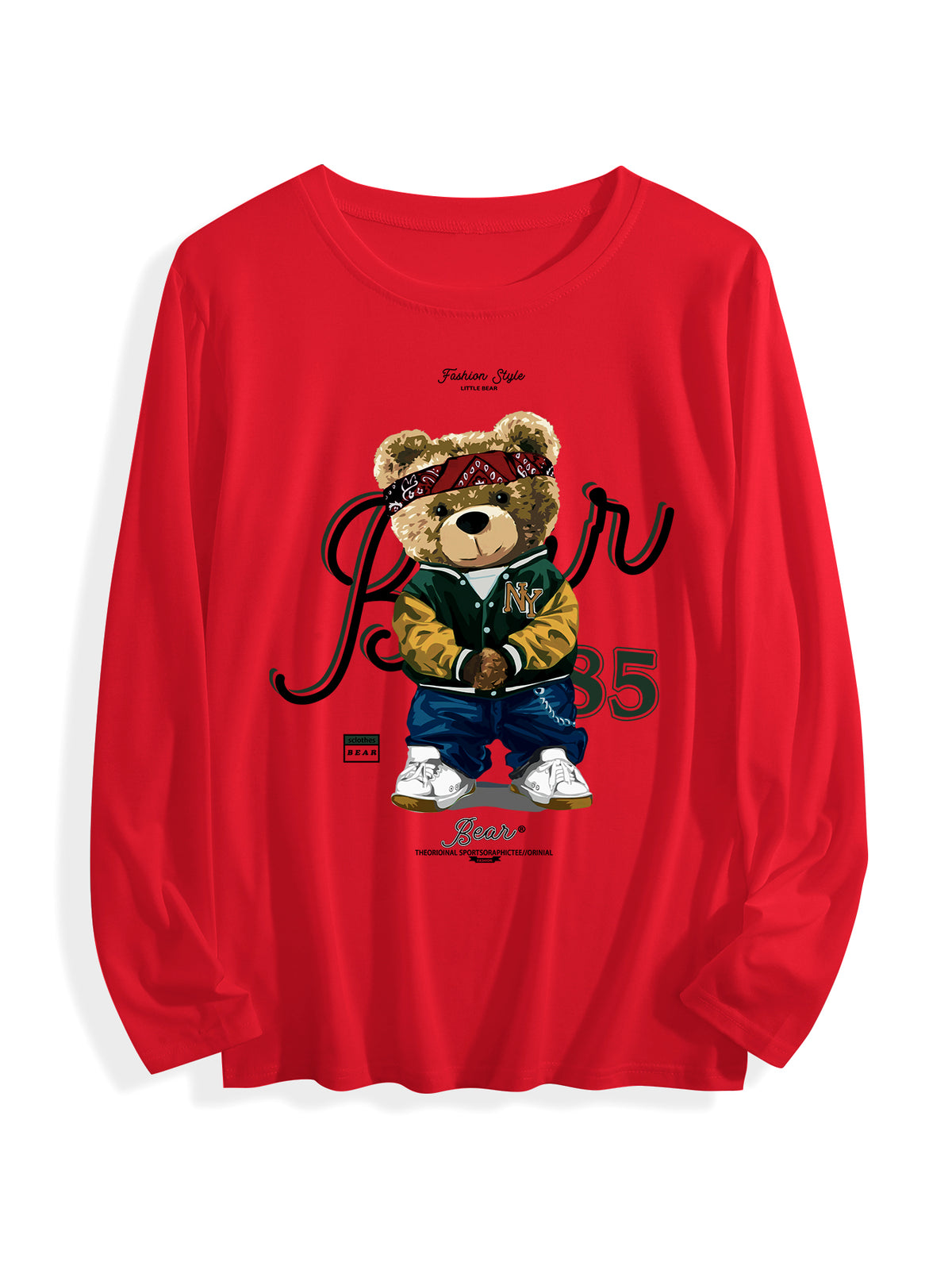 Double Sided Print Cotton Long Sleeve T Shirt Tbb001