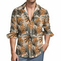 Linen Blend Casual Long Sleeve Shirt Ls