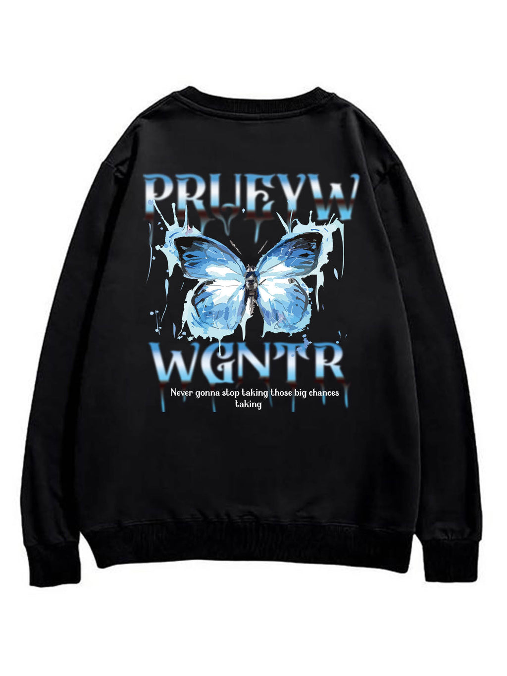 Fleece Crew Neck Pullover Back Print Mexican Tbb001