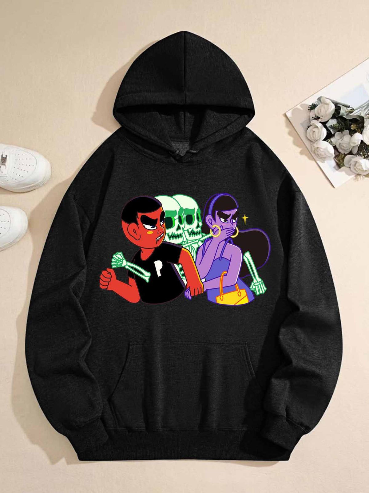 Hooded Pullover with Drawstring Tbb001 Us Ship