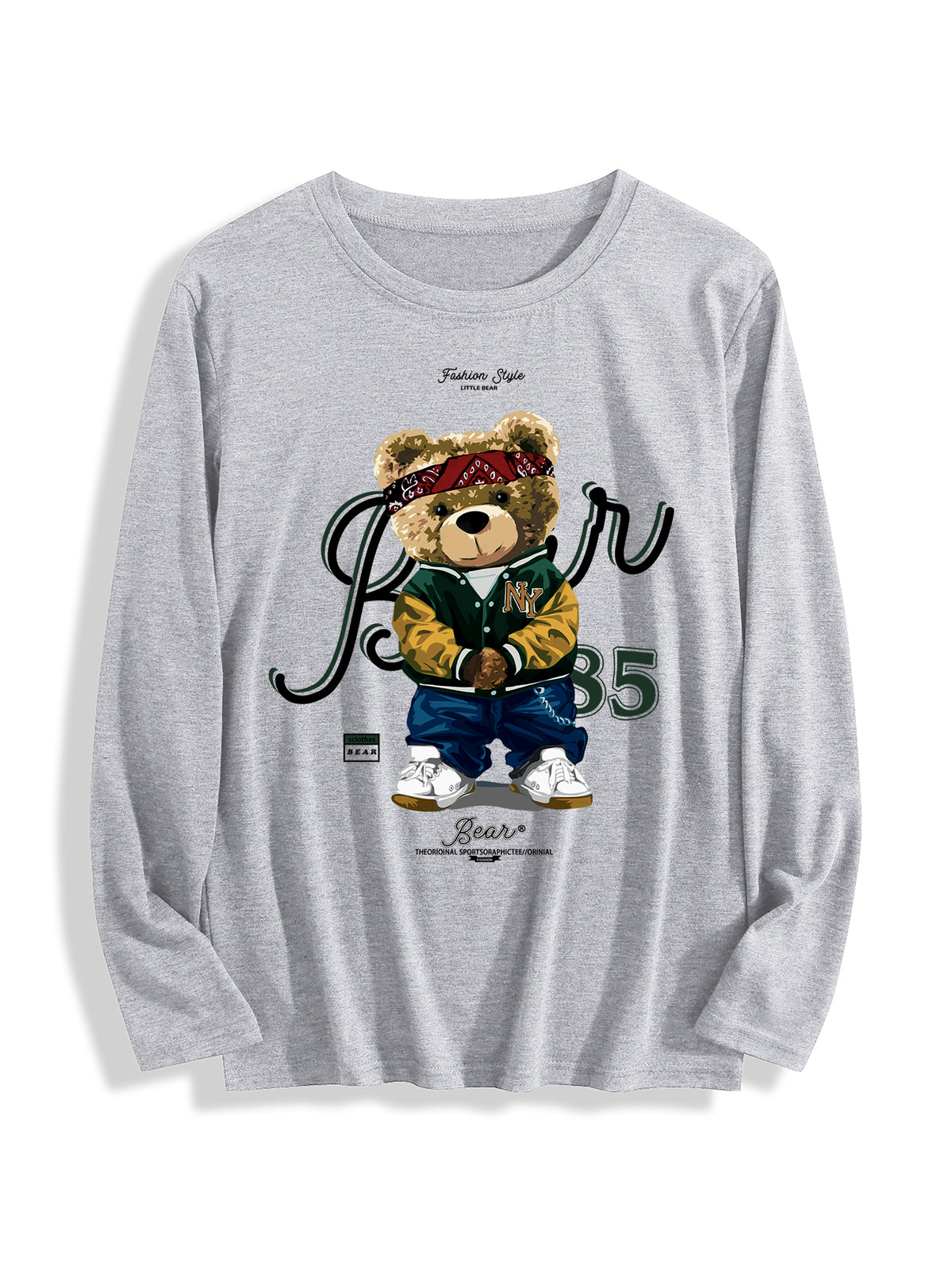 Double Sided Print Cotton Long Sleeve T Shirt Tbb001
