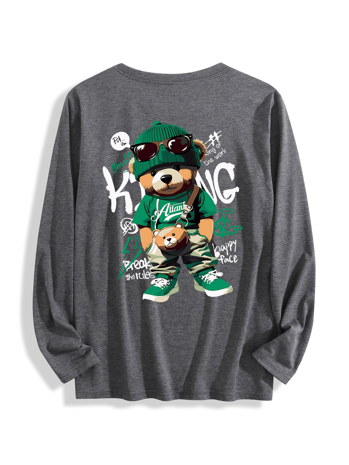 Double Sided Print Cotton Long Sleeve T Shirt Tbb001
