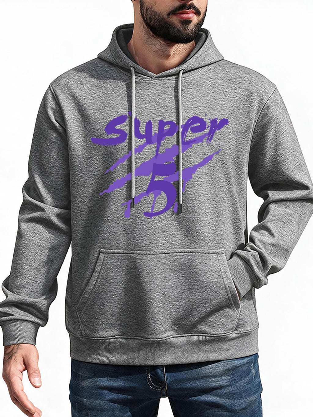 Fleece Lined Hoodie Double Sided Print Tbb001