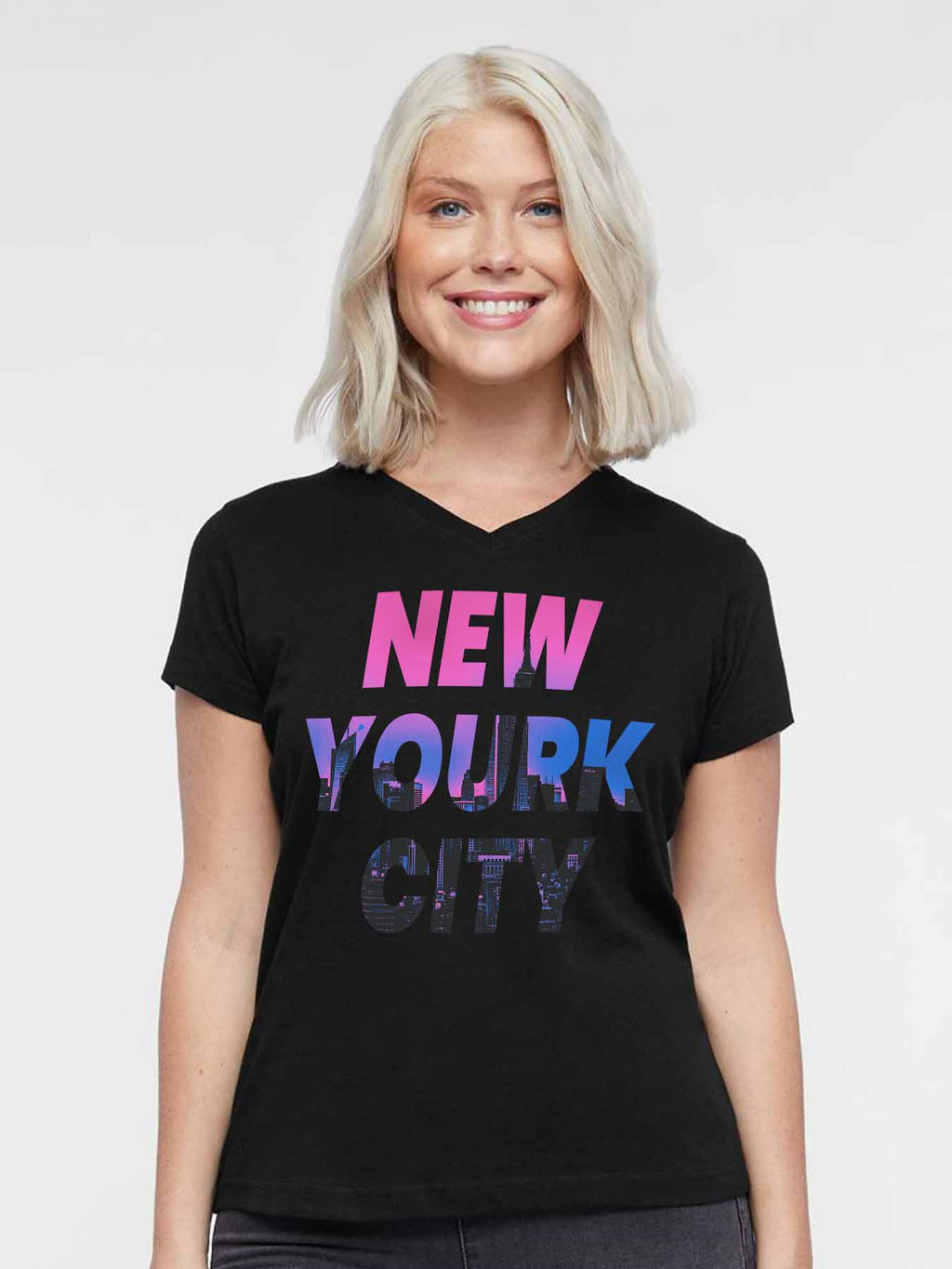 V Neck Women T Shirt Tbb001 Us