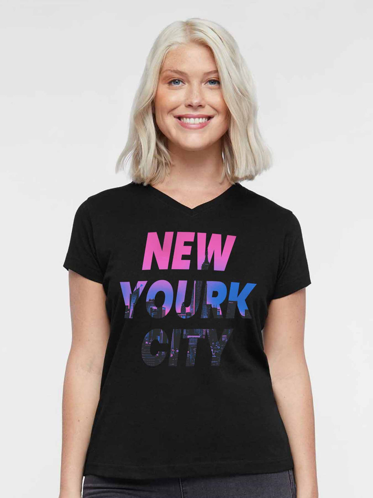 V Neck Women T Shirt Tbb001 Us