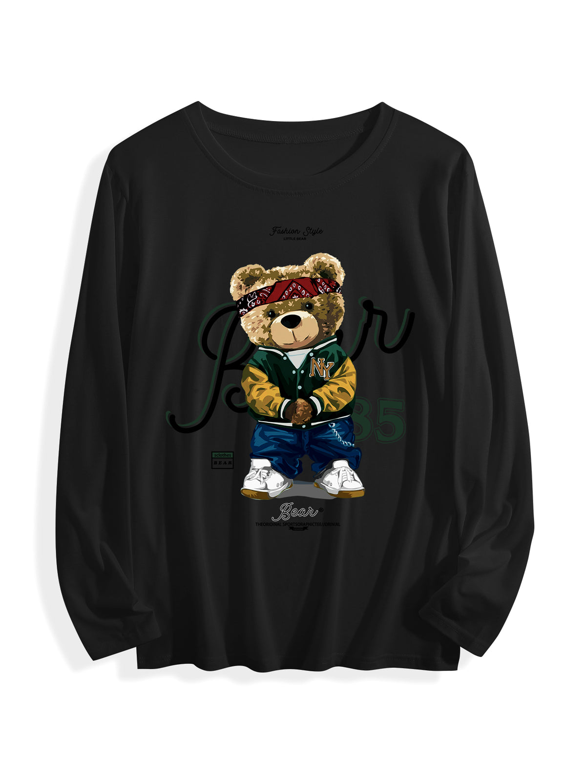 Double Sided Print Cotton Long Sleeve T Shirt Tbb001