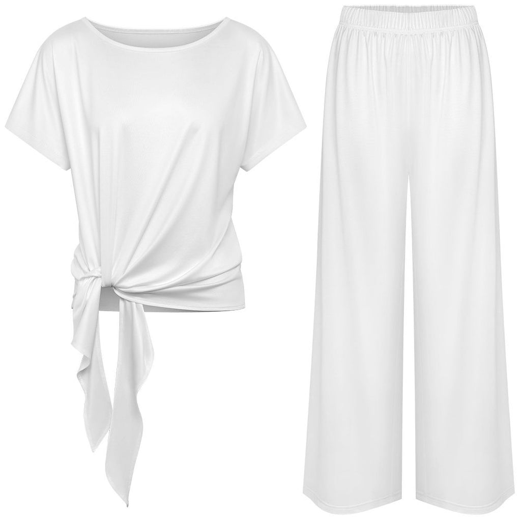 Strap top wide leg pants set