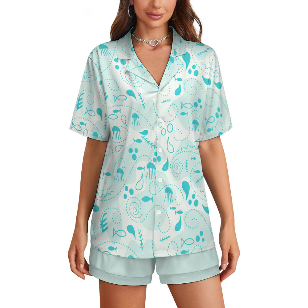 Women's Short Sleeve Pajama Set Lm093