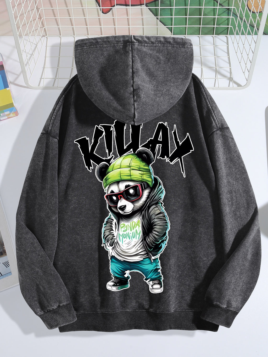 Faded Hoodie Single Sided Print Tbb001