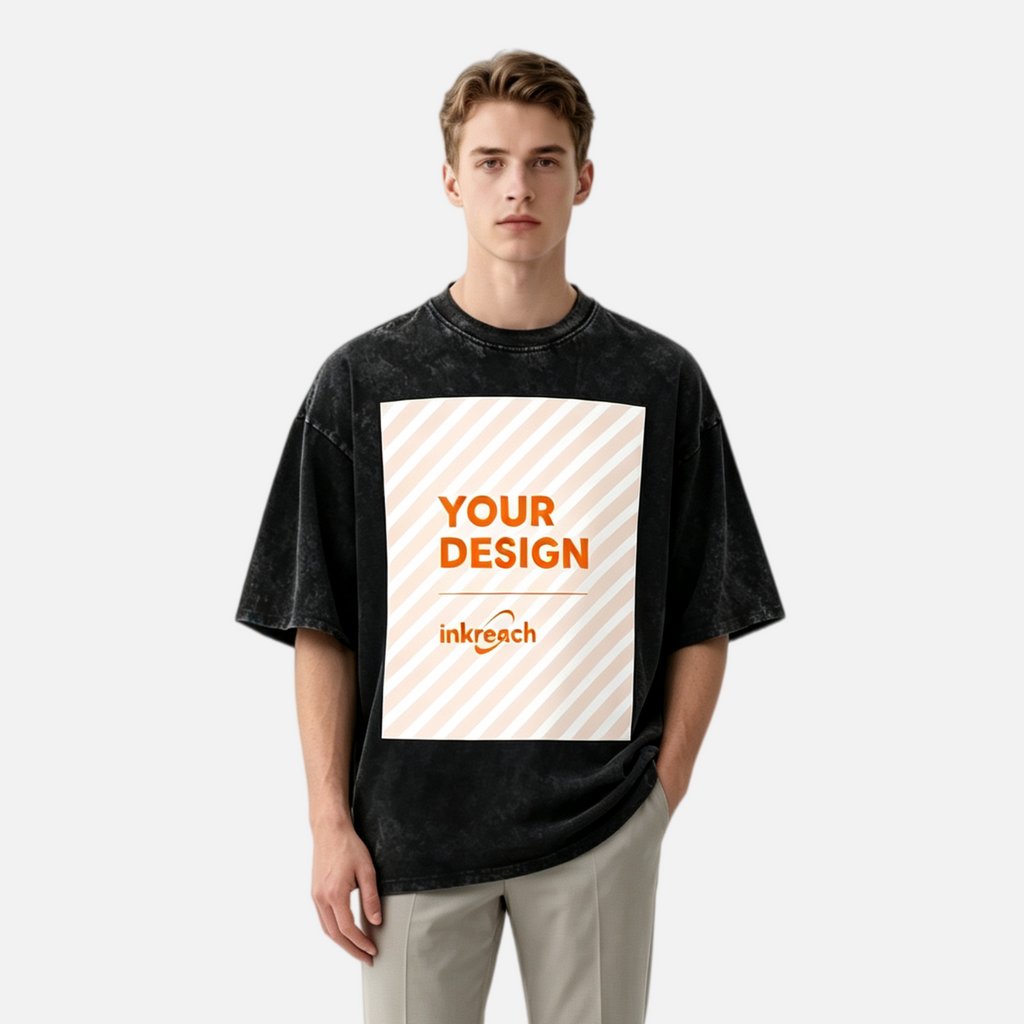 Washed T-Shirt with Single-Sided Print