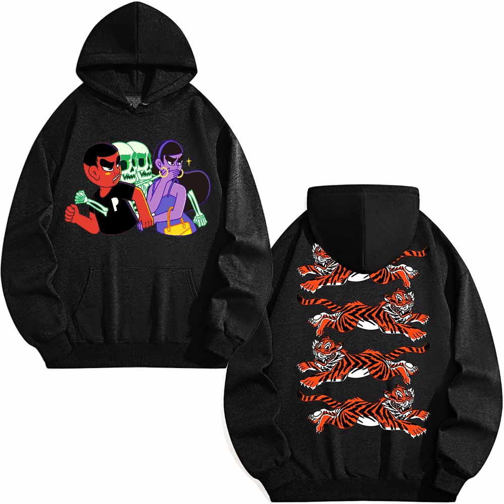 Hooded Sweatshirt Double Sided Print Tbb001